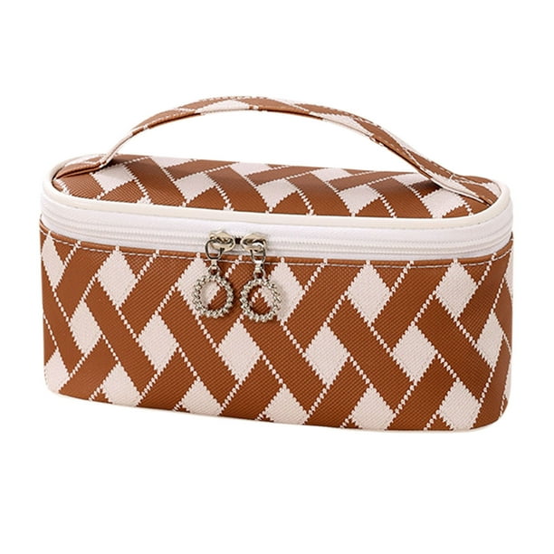 Yhmxh Organizadores y almacenamiento Bolsa de maquillaje portátil con gran capacidad de almacenamiento, exquisita y de alta gama caja de almacenamiento de viaje, bolsa de lavado