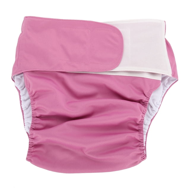 Pañal de tela para adultos, reutilizable, lavable, ajustable, grande, rosa 306
