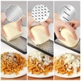 thumbnail image 3 of LHS Lemon Zester Grater Set of 3 - Cheese Grater Kitchen Tool for Parmesan Cheese, Ginger, Nutmeg, Chocolate, Vegetables, Stainless Steel Cheese Shredder（Fine & Ribbon & Coarse Blades） C104, 3 of 3