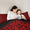 thumbnail image 5 of Homewish Leopard Print 3 Pieces Queen Comforter Set For Teens Boys Girls,Black Red Ultra Soft Bedding Sets,Abstract Geometric Bedding Comforter Set,Breathable Home Decor,Reversible, 5 of 8