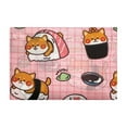 thumbnail image 4 of Wrapables Large Foldable Tote Nylon Reusable Grocery Bags, Doggy Sushi, 4 of 6