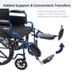 thumbnail image 3 of Silla de ruedas Drive Medical Blue Streak con reposabrazos abatibles, reposapiernas elevables, brazos plegables para escritorio de exterior, asiento de acero de aleación de 20 pulgadas, 3 of 5
