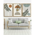 thumbnail image 3 of SHENIFY large 24x36in3pcs Natural Framed Botanical Boho Wall Art Modern Plant Leaf Bohemian Wall Decor Abstract Geometry Lines Prints Ready to Hang, 3 of 6