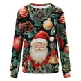 thumbnail image 3 of Women's Christmas Sweatshirts Casual Merry Holiday Long Sleeve Shirts Fashion Xmas Cartoon Printed Blouses Womens Comfortable Crewneck Sweaters Pullover Tops, 3 of 6