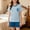 Blue3992, variant on Amidoa Girls Summer Outfit Sets 2 Piece Graphic T-Shirt Short Sleeve and Shorts Set Kids Clothing Sets Blue Size 6