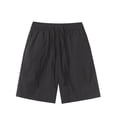 thumbnail image 2 of pstuiky Pantalones cortos casuales para hombre, Pantalones cortos de cintura elástica con cordón y bolsillo con movimiento de color sólido para hombre Pantalones cortos de entrenamiento, 2 of 3