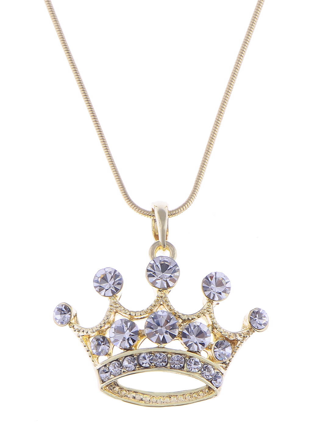 Clear Crystal Rhinestone Gold Emperor 
