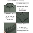 thumbnail image 5 of COOFANDY Men's Dress Shirts Solid Long Sleeve Stretch Wrinkle-Free Formal Shirt Business Casual Button Down Shirts, 5 of 6