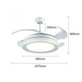 thumbnail image 3 of AFANQI 42 Inch White Invisible Ceiling Fan Light, LED 3 Colors Remote Control Bird Nest Pendant Light, 3 of 6