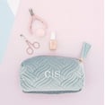 thumbnail image 5 of Weddingstar 4655-20 Womens Personalized Velvet Quilted Makeup Bag, Light Blue - Small, 5 of 6