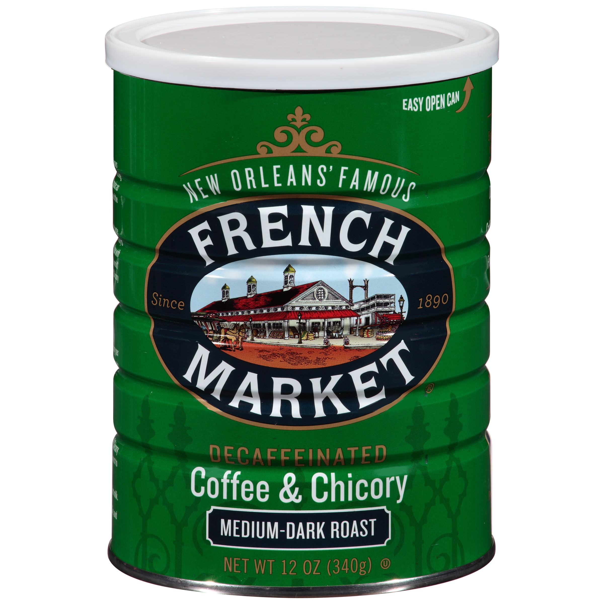 French Market C&C Medium Dark Decaf Ground Coffee, 12 oz
