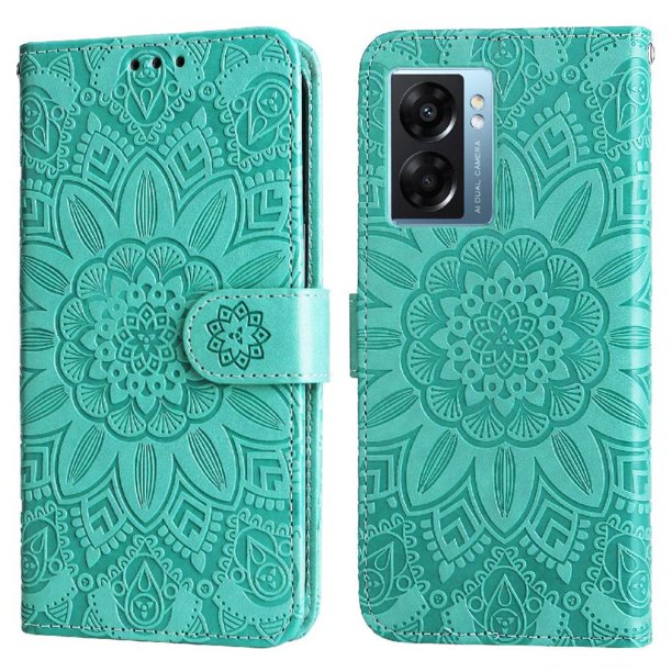 Funda tipo cartera GANGXUN para OPPO A77 5G , diseño girasol, cuero PU, soporte, cierre magnético, tarjetero