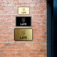thumbnail image 5 of Signs ByLITA Classic Framed Lave Door or Wall Sign Durable ABS Plastic | Laser Engraved | Easy Installation | Elegant Design Sign (Ivory/Dark Brown) - Medium, 5 of 8