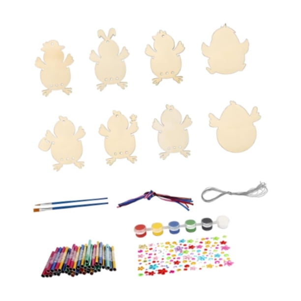 Kit de manualidades de carillón de viento de Pascua, adornos colgantes de Pascua para niñas y niños. Estilo A