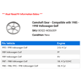 thumbnail image 2 of Camshaft Gear - Compatible with 1985 - 1998 Volkswagen Golf 1986 1987 1988 1989 1990 1991 1992 1993 1994 1995 1996 1997, 2 of 2