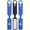 Blue, variant on OULII 3-Pack Travel Luggage Tags Baggage Label Set for Easy Identification