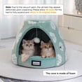 thumbnail image 2 of Cama para Gatos BALANCE Cueva 2 en 1 Ultra Suave de Felpa Verde, 2 of 8