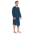 thumbnail image 2 of Ashford & Brooks Mens Woven Long Sleep Shirt Nightshirt, Green Blackwatch, XXL, 2 of 4