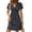 Gray, variant on Dresses for Women V Neck Holiday Dress Short Sleeves Twisted Front Dress Casual Summer Beach Vacation Dresses S-2XL Black