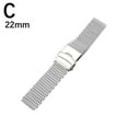 thumbnail image 6 of Silver 18mm/20mm/22mm/24mm Steel Milanese Shark Mesh Watch Band Strap Mesh Bracelet Watchband Metal For Watch, 6 of 9