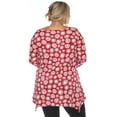 thumbnail image 3 of White Mark Women's Plus Size Printed Geometric Circle Tunic Top, 3 of 5