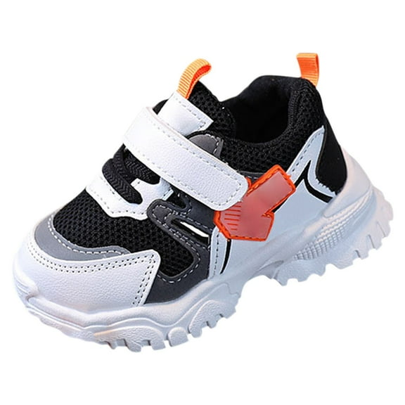 Otqutp Children Round Toe Sneakers Kids Girls Sports Shoes Casual Single Shoes First Walkers Shoes Summer Outdoor Soft Breathable Sports Shoes(Black,12-18 Montths)