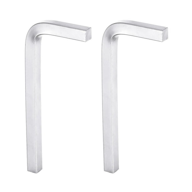 Llave de cabeza cuadrada en forma de L Uxcell 2Pack 8mm CrV, llaves cuadradas duraderas con precisión para reparaciones en el hogar, plateado
