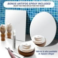 thumbnail image 2 of Sticky 3M Adhesive Anti-Fog Shaving Mirror - Peel and Stick Fogless Shower Mirror for Men - Frameless & Shatterproof Plastic Mirror - 6" Round, 2 of 8