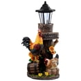 thumbnail image 4 of Ebros Country Farm Rooster Hen And Chicks Family By Sunflowers Solar LED Light Lantern Welcome Sign Statue Path Lighter 18.25"Tall, 4 of 5