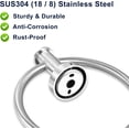 thumbnail image 2 of RUseeN Towel Holder for Bathroom Wall Silver Towel Ring SUS304 Stainless Steel Modern Style Hand Towel Holder Heavy Duty Towel Hanger for Bath, Kitchen Drill Hole, 2 of 7