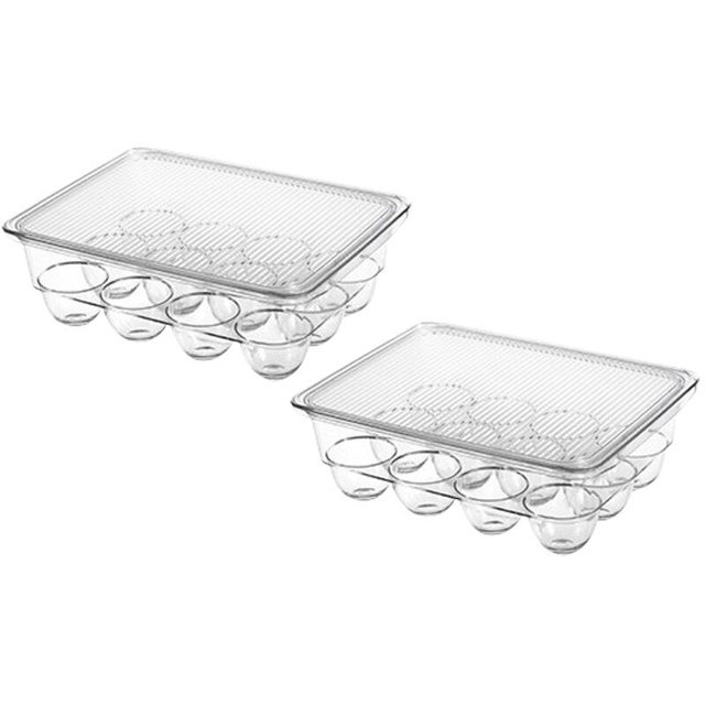 Soporte para huevos para refrigerador, cajas de almacenamiento para veinticuatro huevos