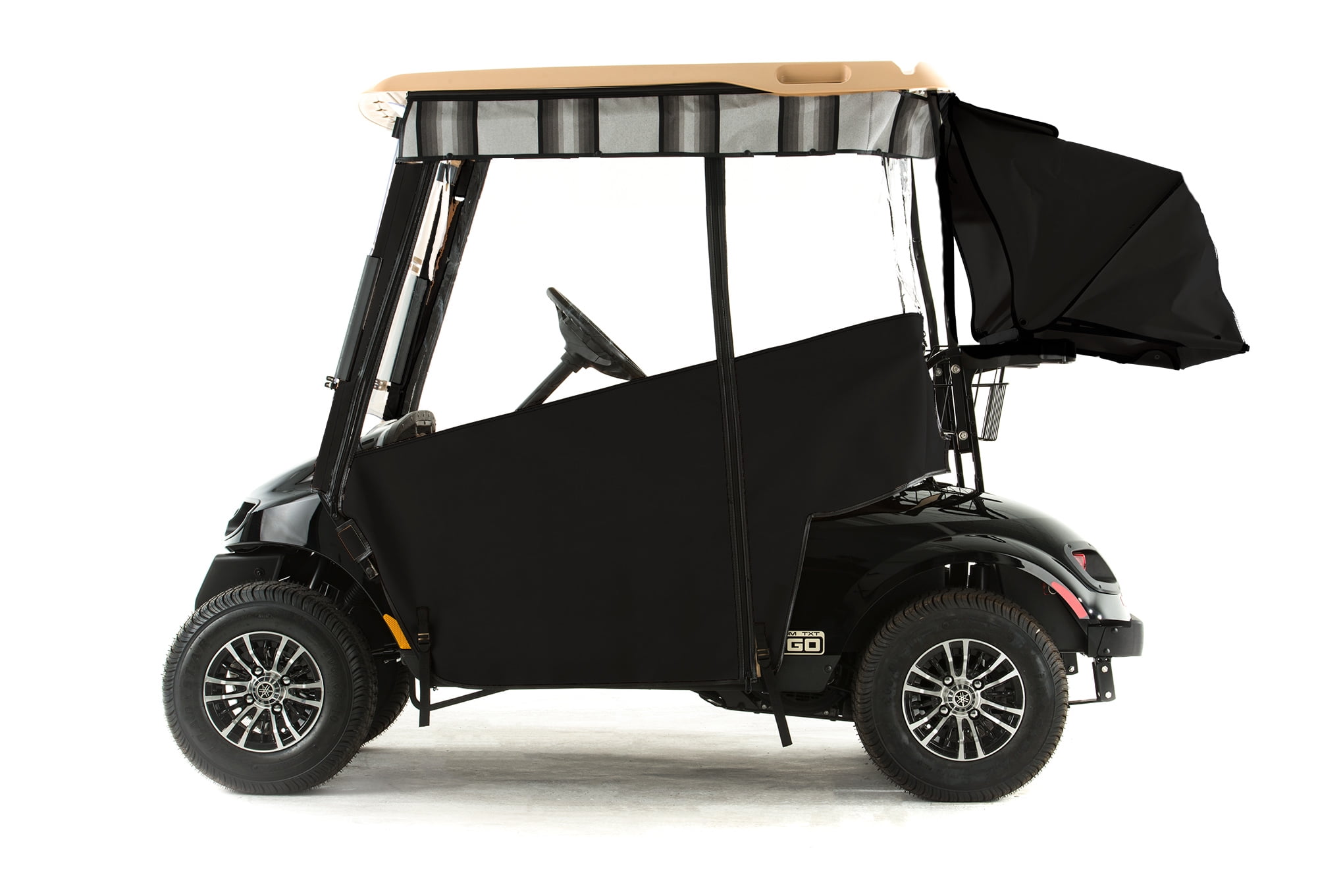 EZGO TXT48 Golf Cart PRO-TOURING Sunbrella Track Enclosure - Black