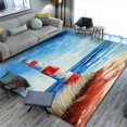 thumbnail image 2 of Lighthouse On The Beach Area Rug - Non-Slip Floor Carpet For Living Room, Bedroom, Office, Kids Room - Home Decor, Soft Fluffy Low-Pile, Non-Shedding, Machine Washable, 2 of 7