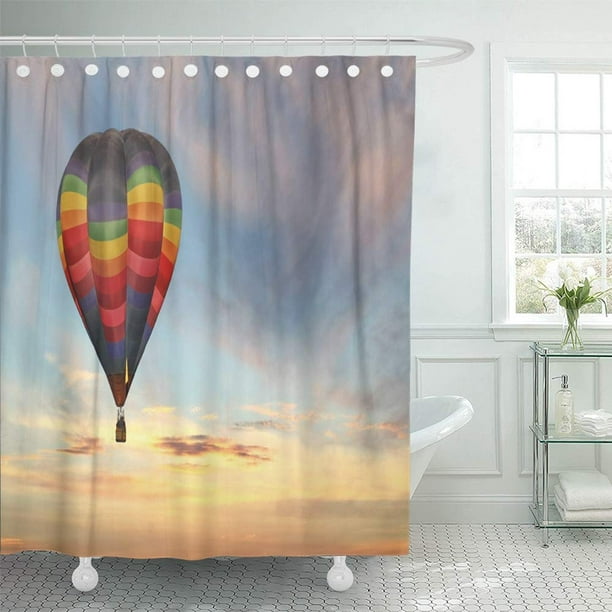 Ksadk Orange Ride Colorful Hot Air, Inflatable Shower Curtain