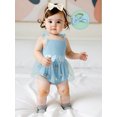 thumbnail image 6 of Rovasas Baby Girl Romper Dress Sleeveless Embroidery Jumpsuit Headband, 6 of 9