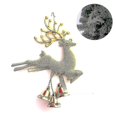 thumbnail image 1 of Adornos colgantes navideños Diseño de campana de reno y ciervo hueco Decoración para árbol de Navidad 3 piezas Bd, 1 of 3