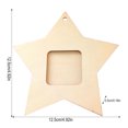 thumbnail image 2 of 10PCS Unfinished Wood Mini Photo Frame Handmade Durable Craft DIY Hanging Picture Frame for Home Decoration (Star), 2 of 6