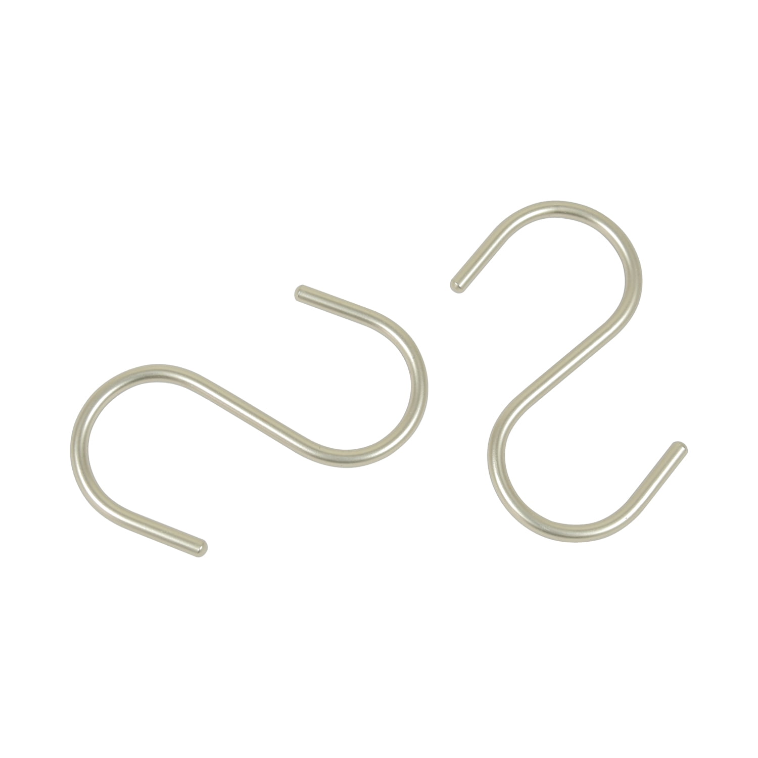 Mainstays Shower Curtain S-Hooks, Satin Nickel, 12Piece/Set, 100% Iron