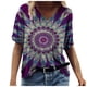 thumbnail image 2 of Puntoco Moda Mujer Verano Impreso Manga Corta Cuello V Camiseta Casual Tee tops Puntoco Puntoco-2065, 2 of 3