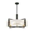 thumbnail image 5 of Hayward 5-Light Pendant in Matte Black with Warm Brass Accents, 5 of 5