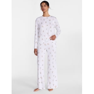 Joyspun Women's Dreamy Soft Collection Long Sleeve Sleep Set