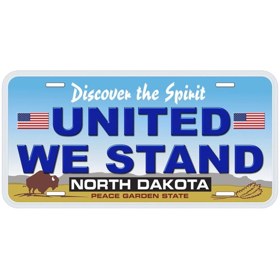 North Dakota United We Stand Novelty Car Auto License Plate