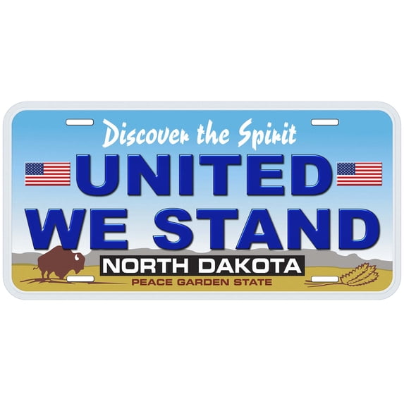 North Dakota United We Stand Novelty Car Auto License Plate