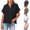 Black,Navy,Pink,White,Army Green, variant on Sentmoon Womens Loose Fit Tees Lapel Short Sleeve Cotton Linen Tops Active Pockets Basic Plus Size Womens Summer Tops 2025 Up to 40% Off