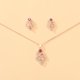 thumbnail image 5 of Conjunto de aretes de collar de diamantes de joyería de moda para damas Wmkox8yi sjalhkljlk1327, 5 of 9