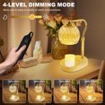 thumbnail image 3 of Candle Warmer Lamp with Timer - Electric Melter Candle Lamp Dimmable Candle Heater for Wax Jar Candles Flameless Burner Glass Lampshade Height Adjustable for Home Decor Gifts, 3 of 11