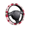 thumbnail image 2 of HUIACONG Cute Strawberry Golf Cart Steering Wheel Covers 13-14 Inches Easy to Install Unversial Golf Steering Wheel Cover Flannel Warm Fashion Interior Covers for EZGO Club Cars, 2 of 7