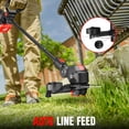 thumbnail image 2 of EWORK 20V 12'' Weed Wacker Cordless with Auto Line Feed, 2 in 1 String Trimmer and Edger, Electric Weed Eater Includes 2 Batteries & 6 Spool Lines, Battery Powered Grass Trimmer for Garden, Lawn, 2 of 8
