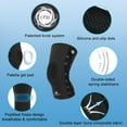 thumbnail image 2 of Kuangmi Knob Knee Support, Knee Compression Sleeve with Patellar Gel Pad and Lateral Stabilizer, Ideal for Sports, Exercise, Pain Relief, Arthritis, and Meniscus Tear (Left, Middle, Single), 2 of 7
