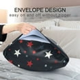 thumbnail image 4 of Yayeee Pillowcase King Size Set of 2 Satin Wrinkle Resistant Envelope Pillow Case, Blue Stars Pattern, 4 of 8